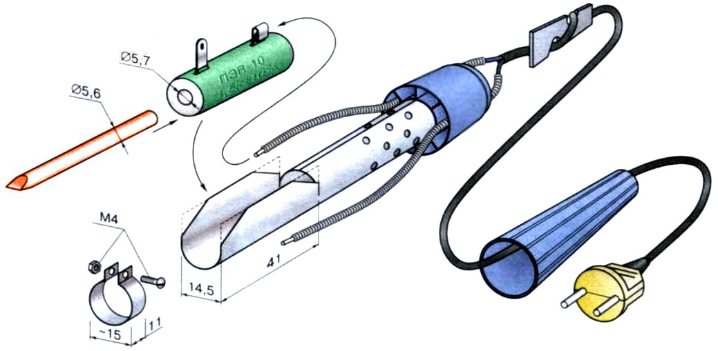 Схема пайки паяльником