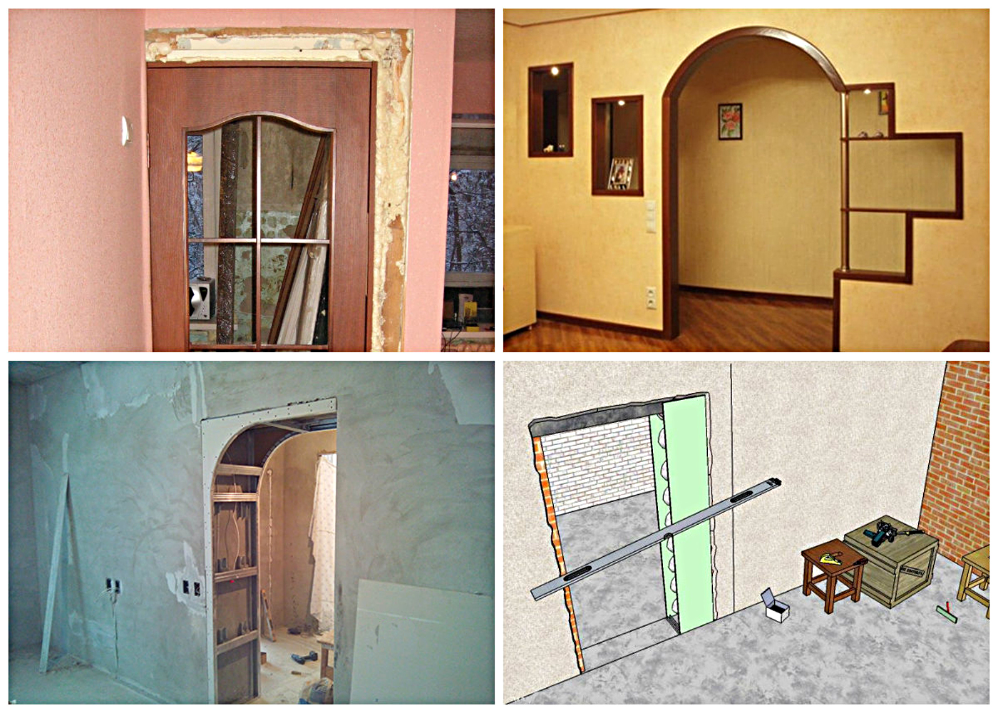 Как уменьшить дверной проем по высоте и ширине?