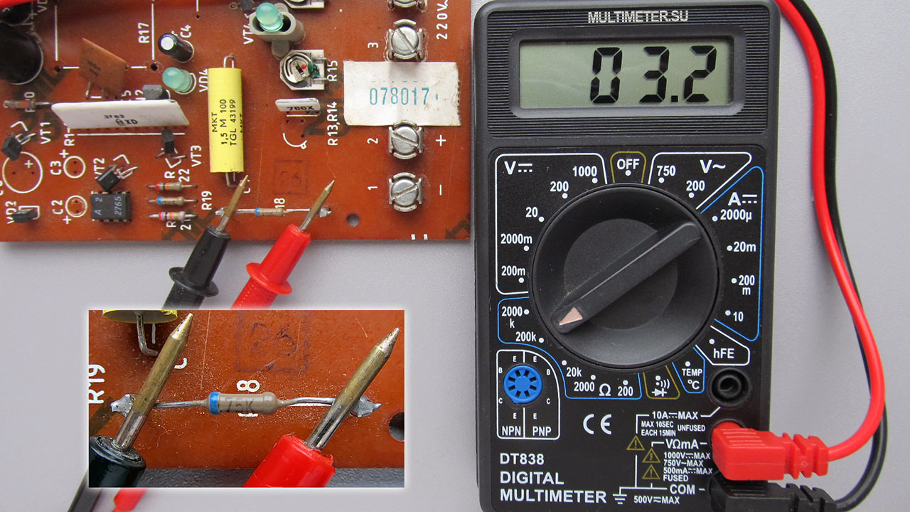 Как проверить резистор. Мультиметр режим измерения сопротивления. Тестер режим сопротивления 200 ом. Мультиметр замер сопротивления резистора. Измерение сопротивления на мультиметре.