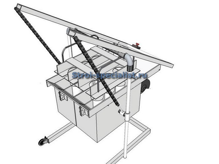 Чертеж станка изготовления шлакоблоков