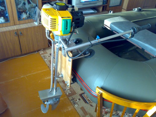 Изготовление лодочного мотора из триммера