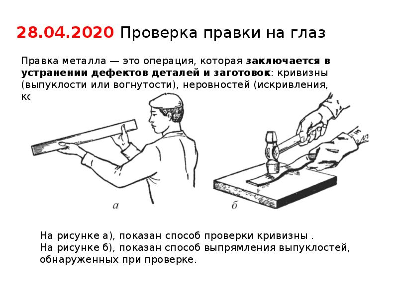 Ванька ловко резал жестяные заготовки из консервной банки и распрямлял их молотком схема предложения