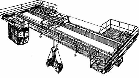 Мостовой кран с грейфером г/п 10 т. чертежи и расчеты в дипломном проекте