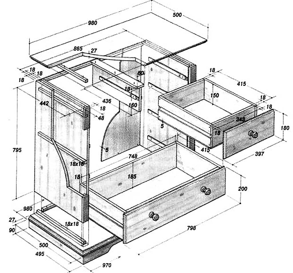 Сделать комод своими руками из дерева чертежи и фото пошаговая инструкция