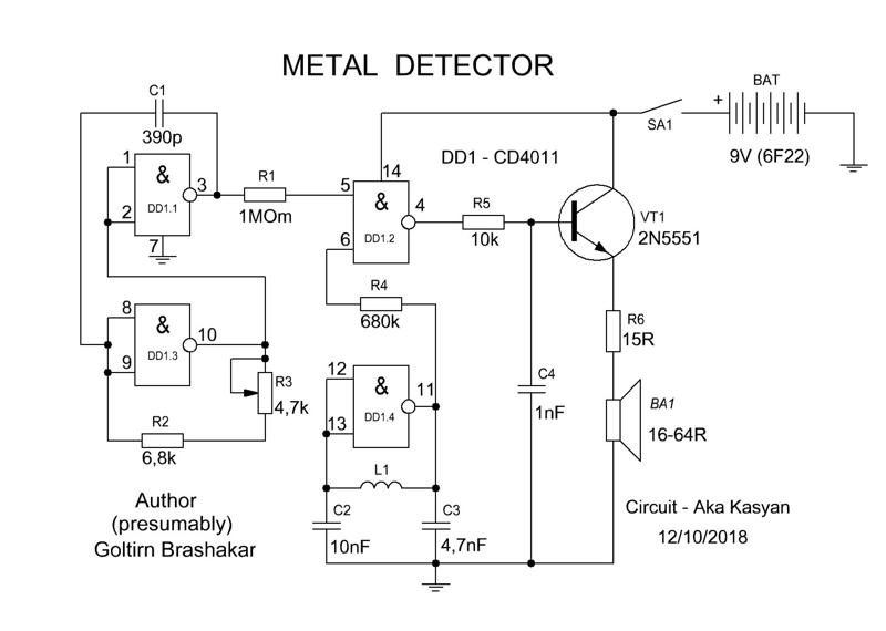 Металлоискатель своими руками: схема глубинного и простейшего металло детектора