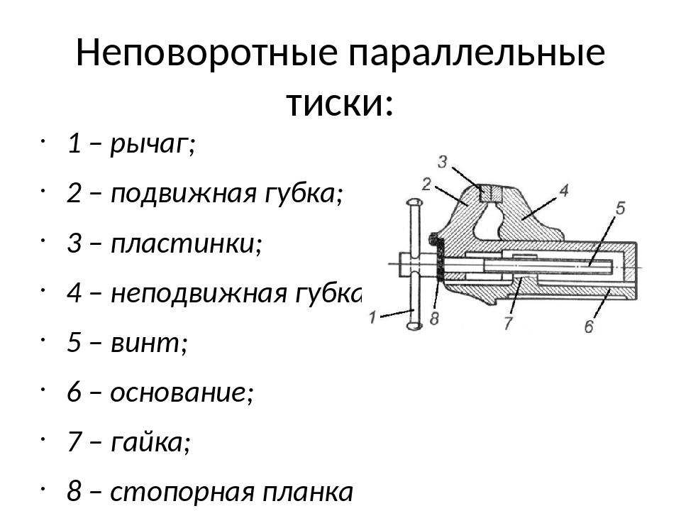 Чертежи слесарных тисков