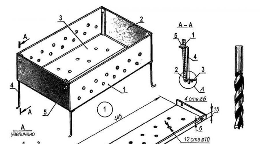 Мангал на дачу своими руками из металла чертежи
