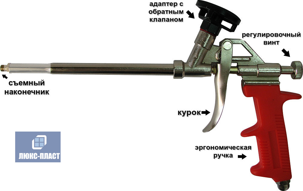 Промывка пистолета для монтажной пены