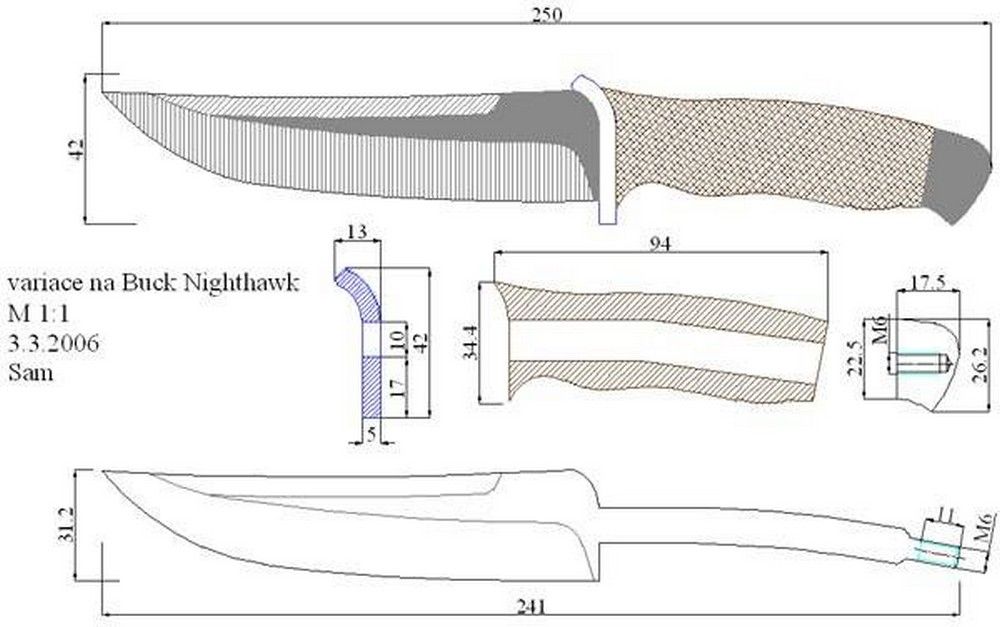 Чертежи ножей для изготовления
