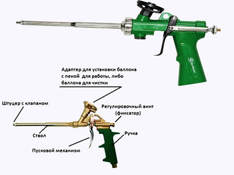 Одноразовый пистолет для монтажной пены: устройство и промывка баллона, как пользоваться