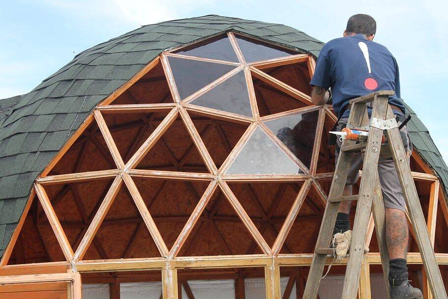 Купольный сферический дом, технология строительства