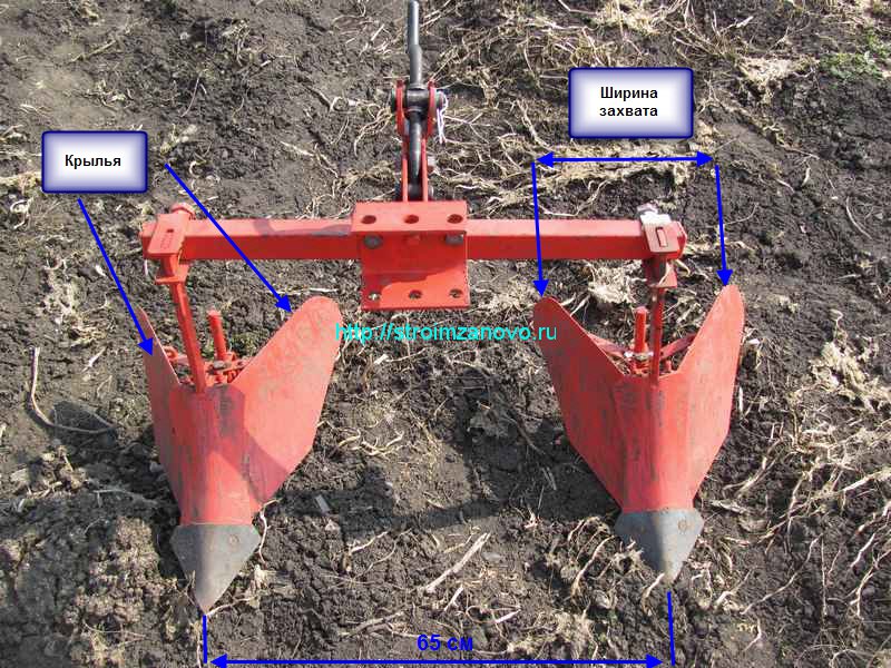 Как сажать картошку под мотоблок окучником схема
