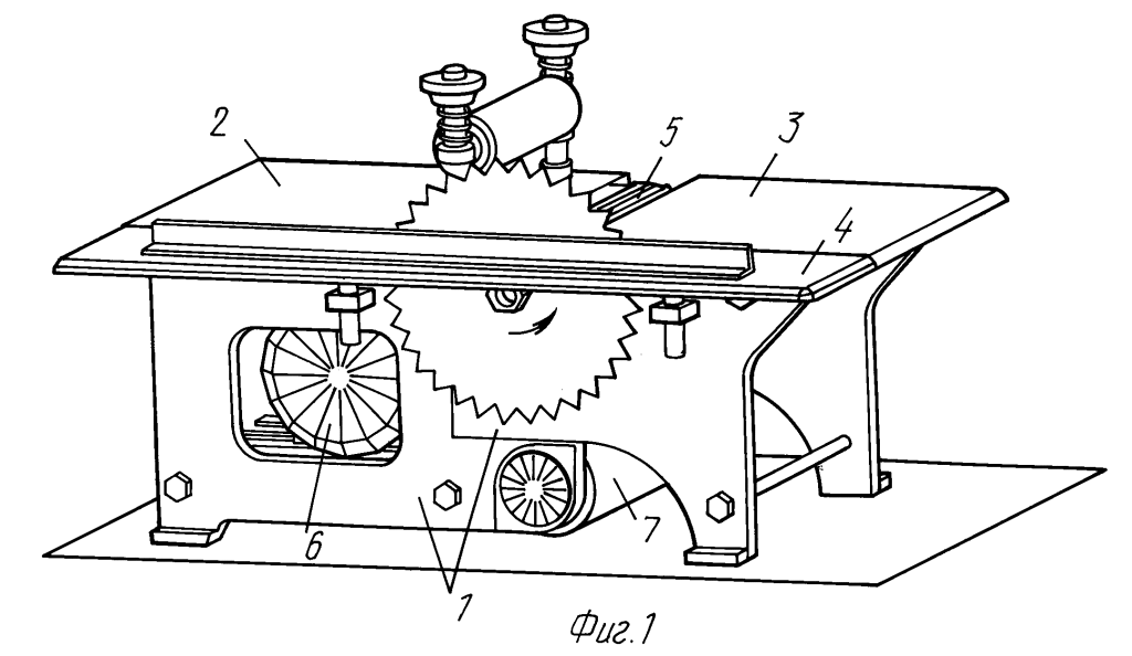 Схема круглопильного станка