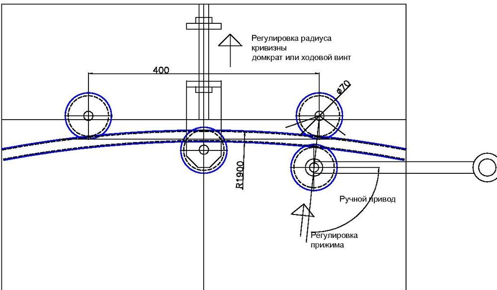 Трубогибочный станок чертеж